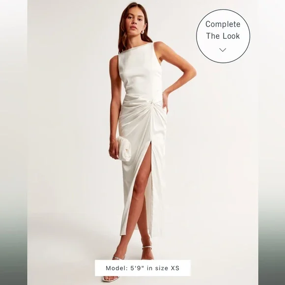 draped skirt maxi dress - Picture 3 of 6